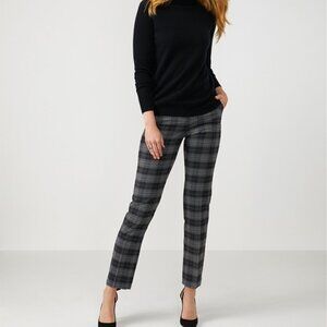 NWOT Pure Collection Plaid Wool Blend Lined Slacks Size 8